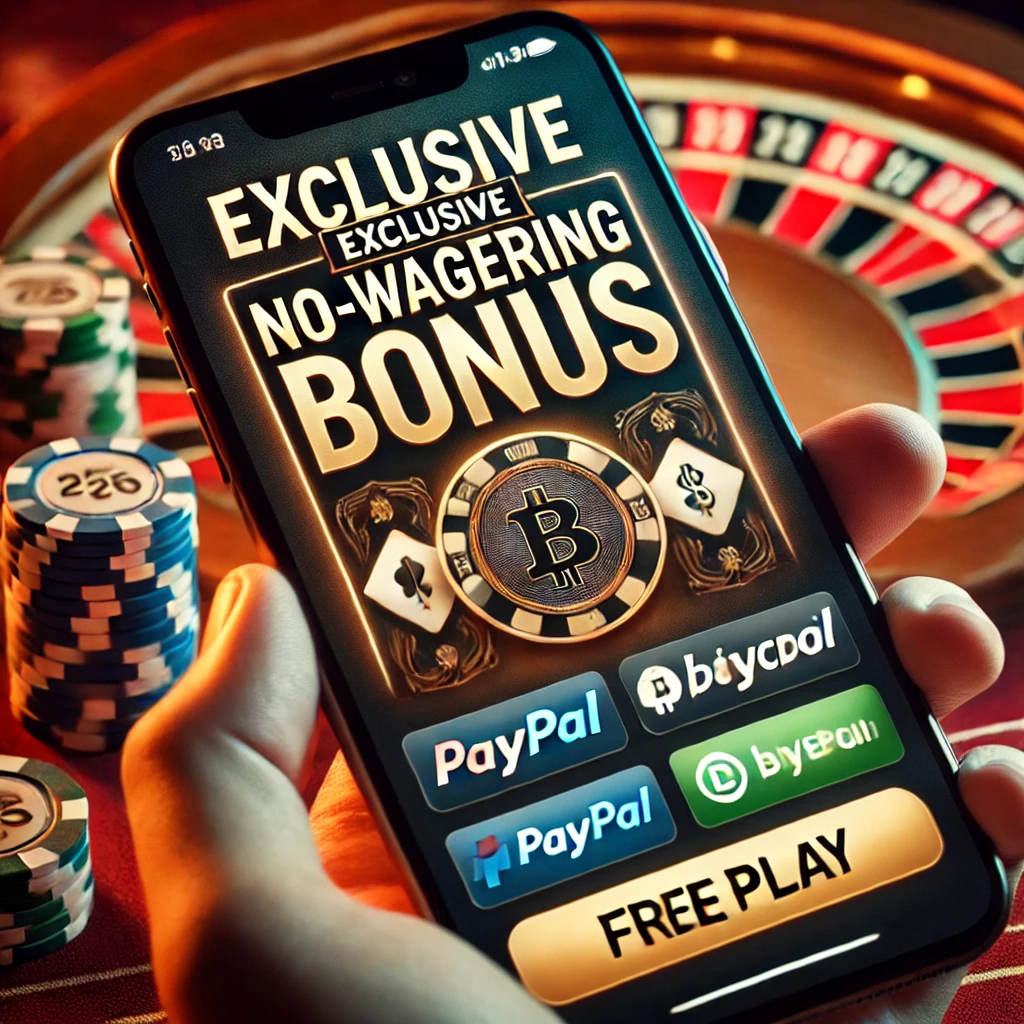 Bir kullanıcı, akıllı telefonunda casino uygulamasının çevrimsiz bonus teklifini inceliyor.